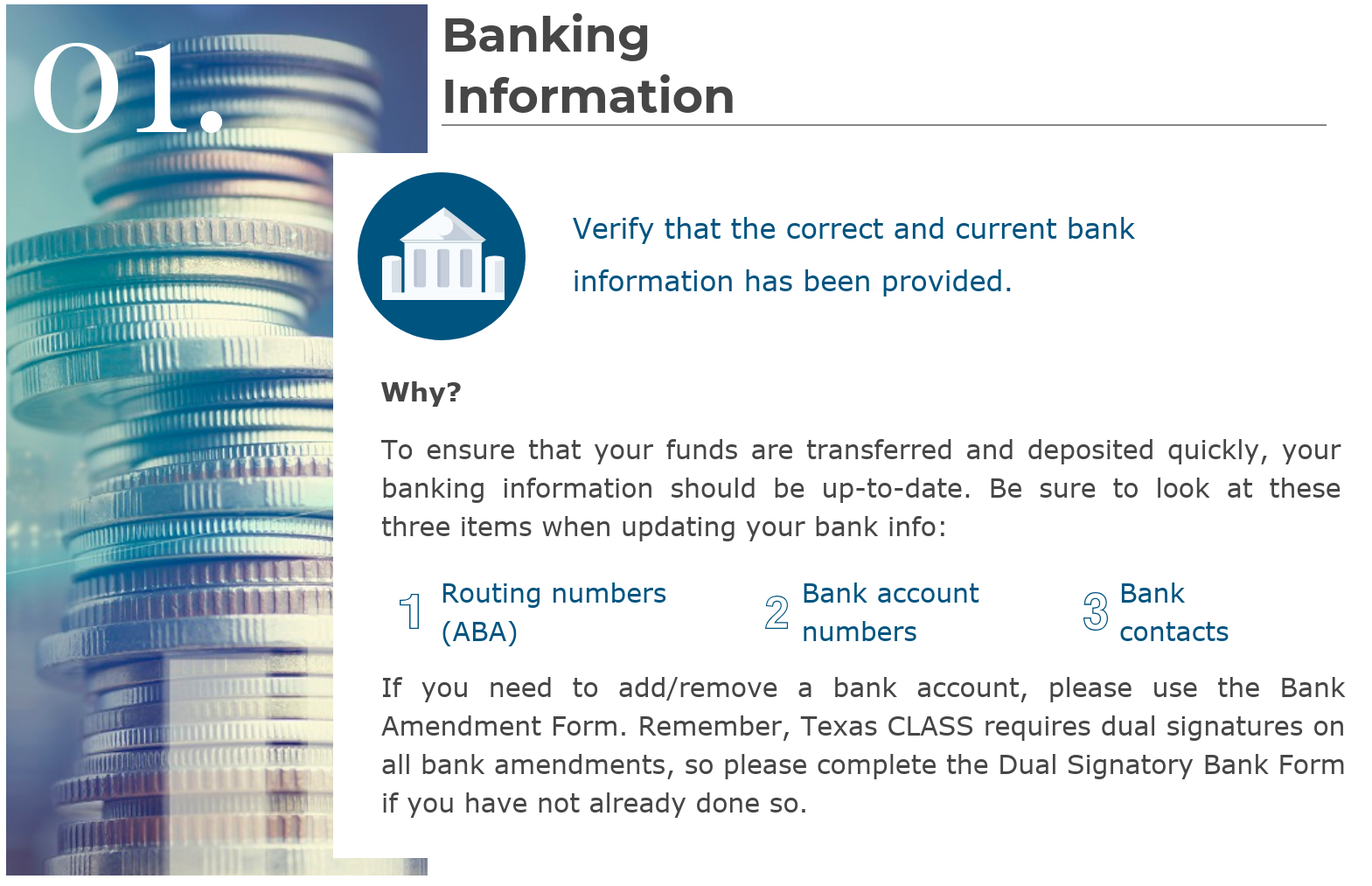 12.18 - Texas CLASS Investor Updating Bank info